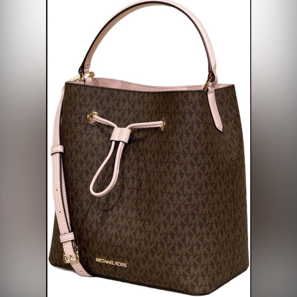 Michael Kors Tan and Cream Shoulder Bag